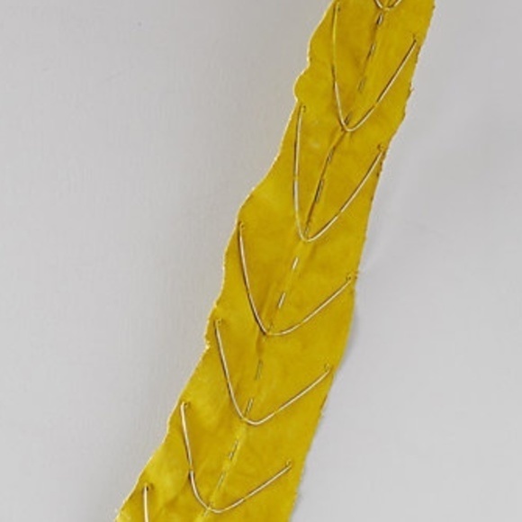 Anthropologie Canvas Yellow  Cala Lily Leaf - Picture 4 of 5